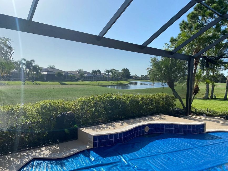 Enclosures and Clear View Modern Pool Cage Painting